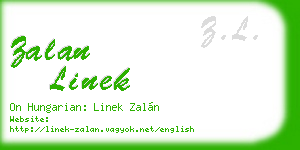 zalan linek business card